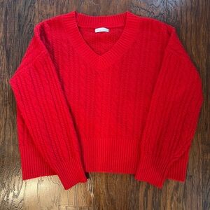 LC Lauren Conrad Cherry V-Neck Sweater